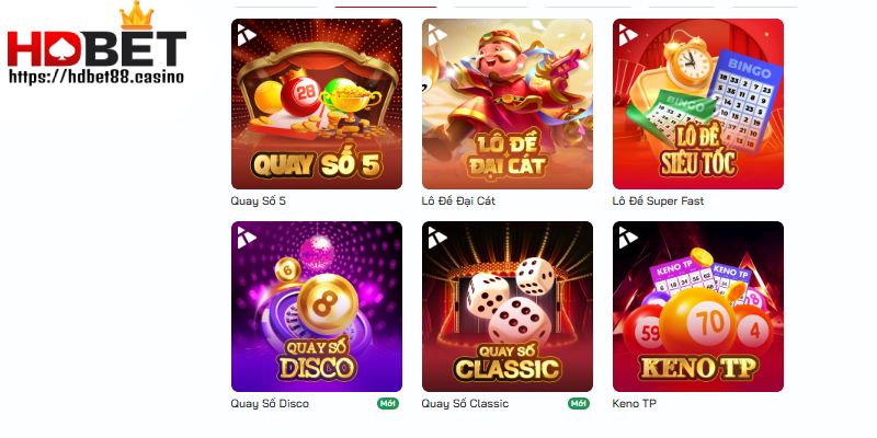 Nhà cái cung cấp nhiều game quay số hiện đại